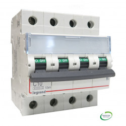 Disjoncteur 4P à vis C10 10A pour peigne - LEGRAND 407896