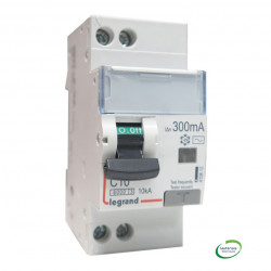 Disjoncteur différentiel P+N C10 6/10K AC 300mA - LEGRAND 410812