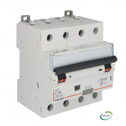 Disjoncteur différentiel 4P C16 6/10k AC 30mA - LEGRAND 411186