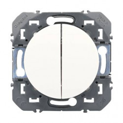 Va et vient Interrupteur double Dooxie blanc - LEGRAND 600002