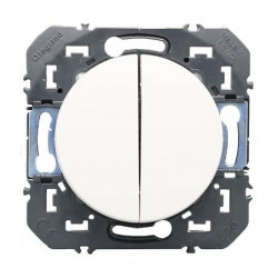 Double bouton poussoir Dooxie blanc - LEGRAND 600008