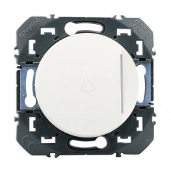 Poussoir sonnette Dooxie blanc avec voyant 250V - LEGRAND 600018