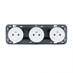 Prise de courant triple Dooxie 16A Surface blanc - LEGRAND 600333