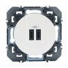 LEGRAND 600345 Chargeur double USB-C 15W Dooxie blanc