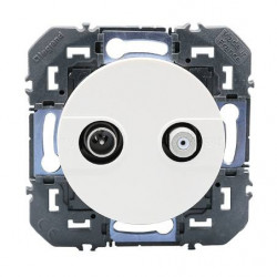 Prise Dooxie TV SAT étoile blindée blanc - LEGRAND 600356