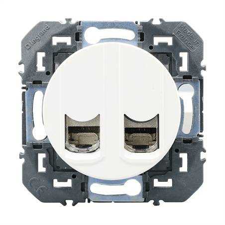 Legrand 600435 Dooxie Presa Di Corrente 2P+T Da Superficie, 16A, Finitura Colore Alluminio, Con Meccanismo E Copertura