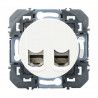 Prise Dooxie RJ45 double cat 6 STP compatible Grade 2 TV et Grade 3 TV
