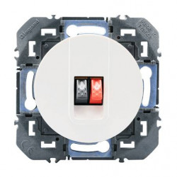 Prise haut parleur Dooxie simple blanc - LEGRAND 600381