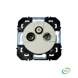 LEGRAND 600453 - Prise TV-R-SAT 1 câble, Dooxie, Alu - FC