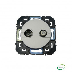 LEGRAND 600456 - Prise TV-SAT étoile blindée, Dooxie, Alu - FC