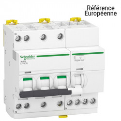 Disjoncteur différentiel Schneider 16A ICV40N 30mA Type-AC 3P+N Courbe C - A9DE3716