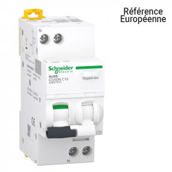 SCHNEIDER A9DE7610 - Disj diff. ICV40 1P+N 10A 6000A 300mA AC Courbe C