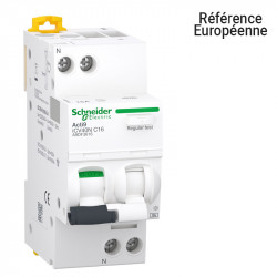 Disjoncteur différentiel Schneider 16A ICV40N 30mA Type-A-SI 1P+N Courbe C - A9DF3616