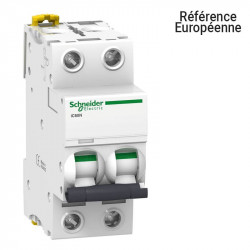 SCHNEIDER A9F78232 - Disj IC60N 2P 32A Courbe B 10kA