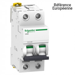 SCHNEIDER A9F74206 - Disjoncteur iC60N 2P 6A courbe C 10kA