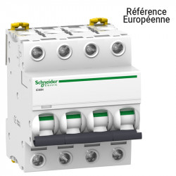 Disjoncteur Schneider 4P 40A iC60N Acti9 Courbe C 10kA - A9F74440