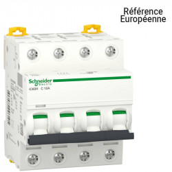 SCHNEIDER A9F89410 - Disj IC60H 4P 10A Courbe C 15kA