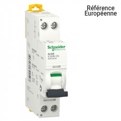 SCHNEIDER A9P54606 - Disjoncteur IC40 (IDT40) 1P+N 6A Courbe C 10kA