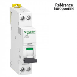 SCHNEIDER A9P64606 - Disjoncteur IC40 (IDT40) 1P+N Courbe D 6A 10kA