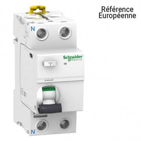 SCHNEIDER A9R44240 - Acti9 iID Interrupteur différentiel 2P 40A 30mA Type AC 