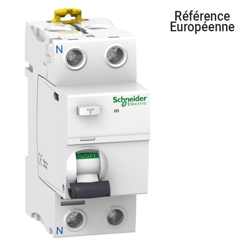 Interrupteur différentiel 63A 300mA type Asi - Acti9, iID Interrupteur différentiel 63A 300mA type Asi - Acti9, iID