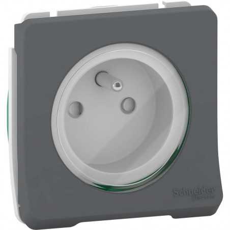 SCHNEIDER MUR36133 - Prise courant 2P+T 16A Mureva Composable Gris 