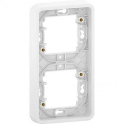 Mureva Cadre 2 postes verticale encastré Blanc - MUR39151