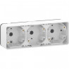 SCHNEIDER MUR39913 - Boîte 3 postes horizontale Mureva Composable Blanc