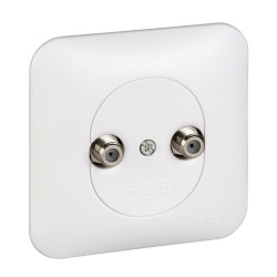 SCHNEIDER S260457 - Prise TV, multiservices, Complet, Ovalis - FC