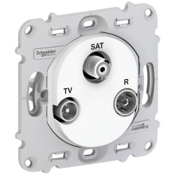 SCHNEIDER S261461 - Prise TV/R/SAT, Composable, Ovalis - FC