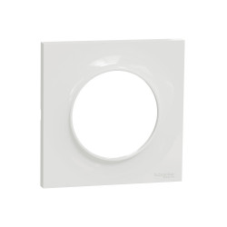 Odace Plaque finition 1 poste Blanc - S520702
