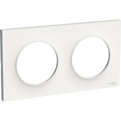 Odace Plaque finition 2 postes Blanc - S520704