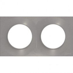 SCHNEIDER S520704E - Plaque, 2 Postes, Aluminium, Odace - FC