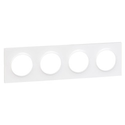 Odace Plaque finition 4 postes Blanc - S520708
