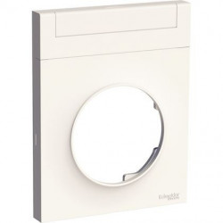 SCHNEIDER S520732 - Plaque, avec porte étiquette, 1 poste, Odace, Blanc - FC