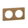 SCHNEIDER S520804N - Plaque, Bois naturel, 2P, horiz./vert., Odace (FC) 