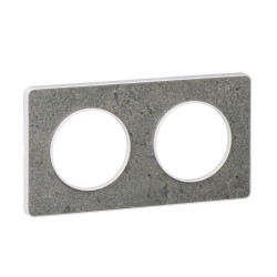 SCHNEIDER S520804U - Plaque, Pierre Galet, 2 postes, horiz./vert., Odace - FC