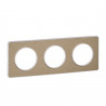 SCHNEIDER S520806L - Plaque, Bronze brossé, 3P, horiz./vert., Odace (FC) 