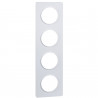 SCHNEIDER S520808 - Plaque, 4 postes, horiz. ou vert., Odace, Blanc 