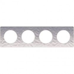 SCHNEIDER S520808K - Plaque, Aluminium martelé, 4P, horiz./vert., Odace - FC
