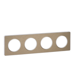 SCHNEIDER S520808L - Plaque, Bronze brossé, 4P, horiz./vert., Odace - FC