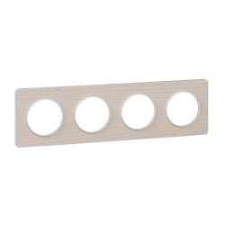 SCHNEIDER S520808M - Plaque, Bois nordique, 4P, horiz./vert., Odace - FC