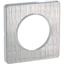 SCHNEIDER S530802J1 - Plaque Aluminium brossé croco, 1P, Odace - FC