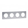 SCHNEIDER S530808J - Plaque, Aluminium brossé, 4P, horiz./vert., Odace (FC) 