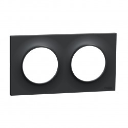Odace Plaque finition 2 postes Anthracite - S540704