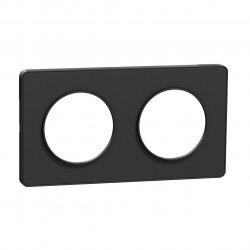 Odace Plaque finition touch 2 postes Anthracite - S540804
