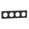 Plaque Touch Odace Anthracite 4 postes - SCHNEIDER S540808