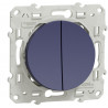 SCHNEIDER S550285 - Va-et-vient + Poussoir, Cobalt, Odace (FC) 