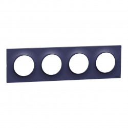 SCHNEIDER S550708 - Plaque Styl, 4 postes, Cobalt, Odace - FC