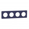 SCHNEIDER S550808 - Plaque Touch, 4 postes, Cobalt, Odace (FC) 